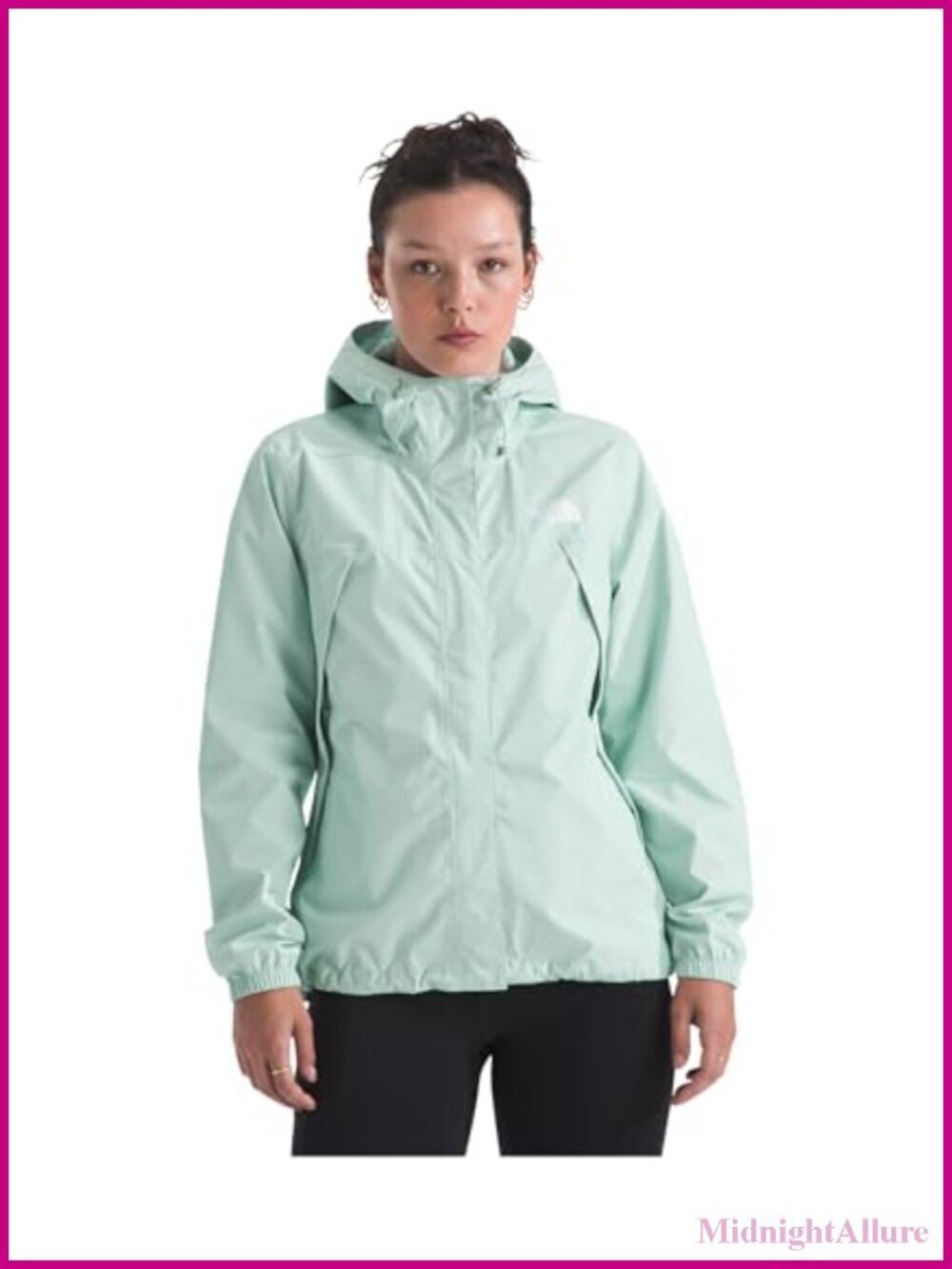 Waterproof Rain Jacket with Adjustable Hood and Zip Pockets